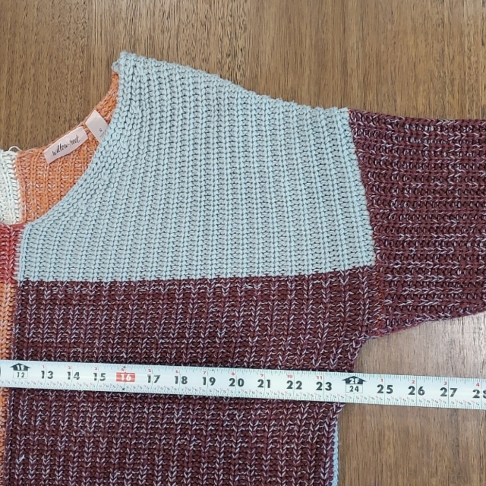 Patchwork V-Neck Sweater - Multicolor - image 6